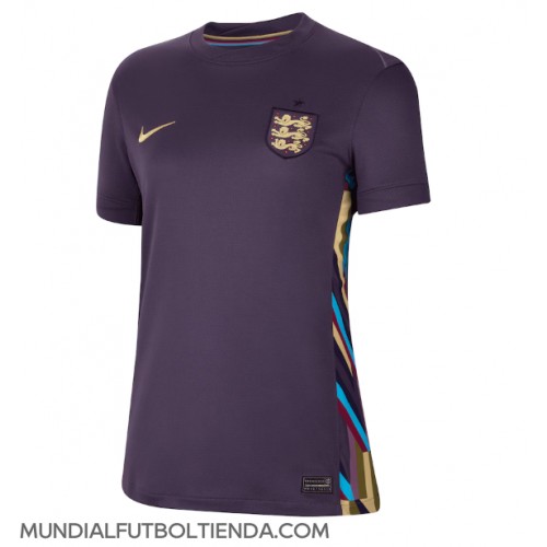 Camiseta Inglaterra Segunda Equipación Replica Eurocopa 2024 para mujer mangas cortas